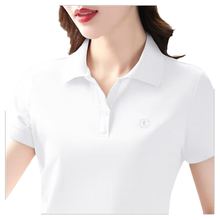 乔丹短袖T恤女polo衫2026夏季新款休闲正肩有领上衣可定制工作服