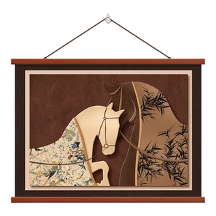 中古风吉象如意电表箱装饰画新居配电箱网线盒电源电闸开关遮挡画