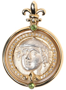 MYPAPA18K金双面古币吊坠