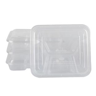 一次性快餐盒四格打包盒便当盒分格食品级饭盒外卖带盖加热长方形