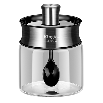 kingtes调味罐勺盖一体密封防潮