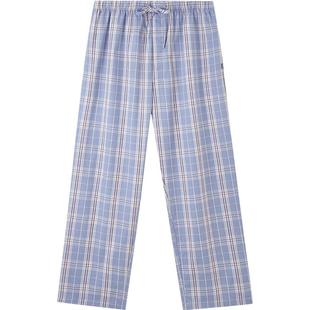 三枪家居服秋季睡裤男纯棉彩格长裤格子时尚亲肤舒适男士家居裤