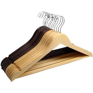 实木衣架家用挂衣防滑木头挂钩木制衣挂木质无痕撑子衣柜收纳衣撑