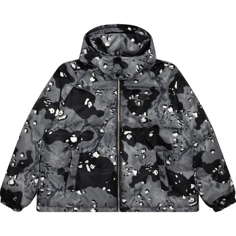 Aape可拆卸帽厚羽绒服面包服