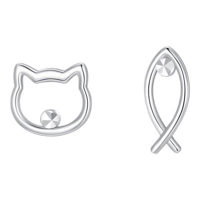 潮宏基有猫有余铂金耳环白金PT950耳钉耳饰闺蜜送女友生日礼物
