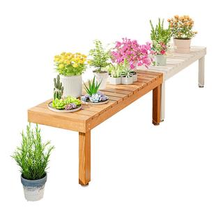 外阳台窗台加宽延伸板靠墙木头植物花架子盆栽花盆木质落地置物架