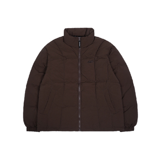 CONTRAFIEND冬季高密棉感皱防泼水保暖羽绒服 白鸭绒厚防寒服外套