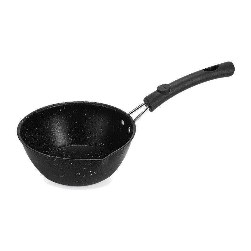 麦饭石不粘泼面热油小铁锅煎蛋饺神器加厚高平底电磁煤气炉煎炒锅