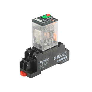 施耐德中间继电器RXM2LB2BD二开二闭8脚24V带底座RXM4LB2P7 220V