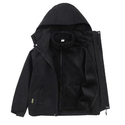 男童加绒外套三合一可拆卸两件装