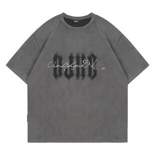 BJHG不计后果 美式复古短袖t恤男款夏季新款潮牌情侣装休闲半袖女