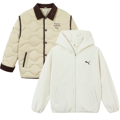 PUMA彪马官方正品童装新款儿童冬季羽绒服两件套温暖一衣两穿外套