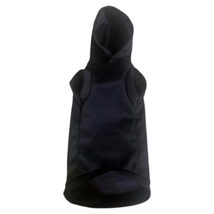 德文猫衣服黑色连帽印花卫衣薄款V领透气不起球布偶小型猫四季通