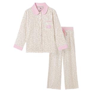 tbh野兽派家居Hello Kitty全棉法兰绒家居服套装秋冬可外穿睡衣女