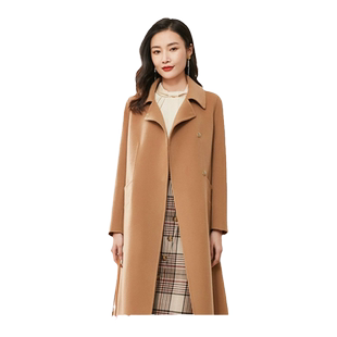 【洋气高级精致感】乔万尼女装羊毛双面呢大衣直筒中长款