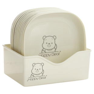 吐骨碟家用餐桌吐骨头盘碟垃圾盘轻奢塑料骨碟零食盘底座收纳水果