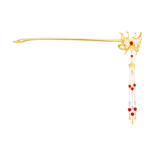 故宫淘宝|蝴蝶发簪新中式流苏盘发簪子发钗古风高级感生日礼物女