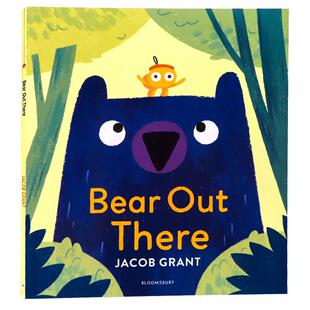 英文原版绘本 Bear Out There 大熊在外 儿童友谊互助图画故事书 亲子早教认知英语启蒙 Jacob Grant 平装大开本 大熊和蜘蛛的友谊