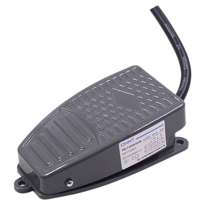 正泰脚踏开关YBLT-EKW/5AB复位带线脚踩式踏板控制器配件220v机床