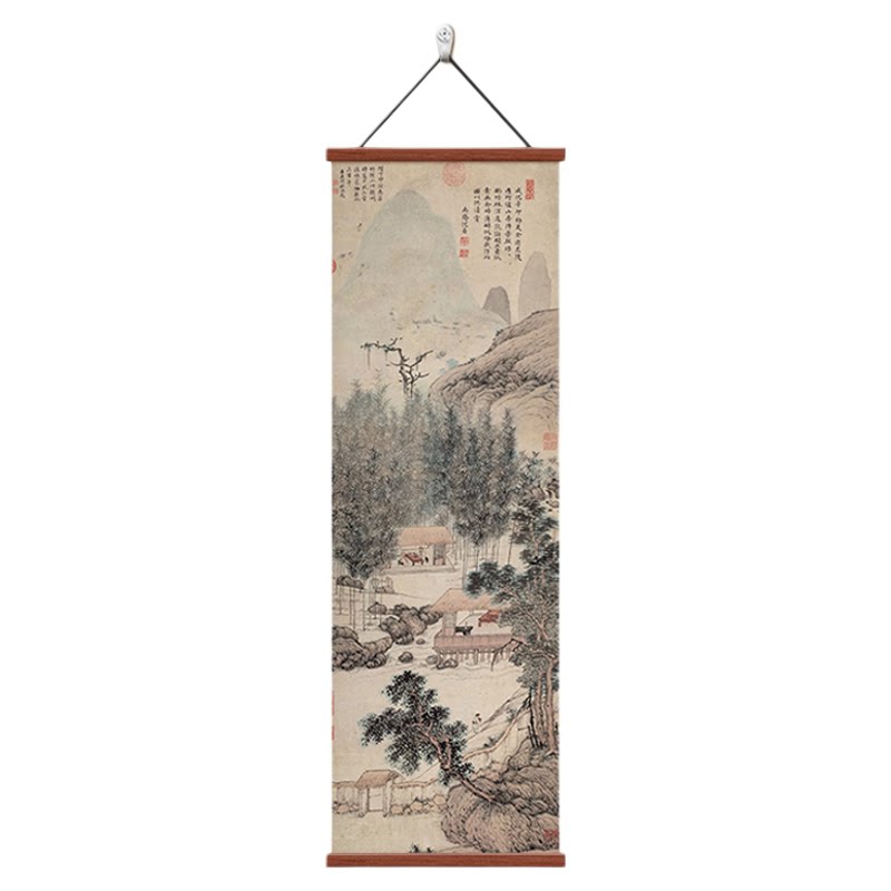 新中式禅意茶室书房背景墙装饰画