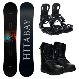 全能小黑板滑雪板单板三件套平花雪板女快穿固定器滑雪鞋套装入门