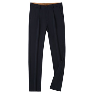 百胜狐加绒加肥厚加大码垂感男裤通勤上班防风休闲秋冬胖子御寒裤