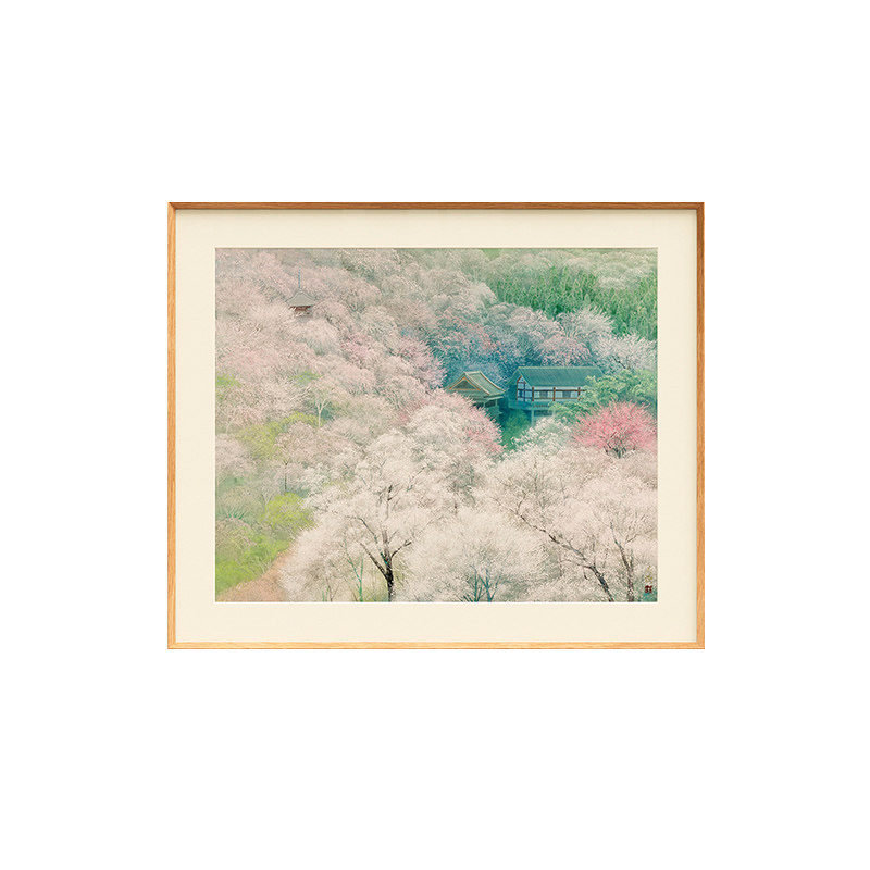 【野地美树子联名】日式原木风景电表箱装饰画电源总开关遮挡挂画