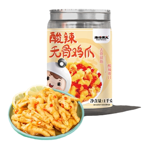 海洋演义/Ocean Romance酸辣无骨鸡爪凤爪网红即食小零食1kg/罐