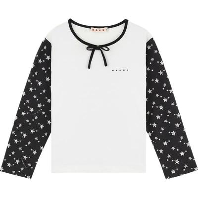 【折扣】MARNI女童印花棉质平纹布长袖T恤