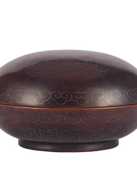 纯铜书法国画文房四宝带盖工艺品