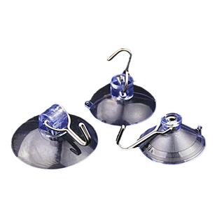 304不锈钢金属挂钩强力真空玻璃吸盘无痕透明灯笼厨房卫生间毛巾