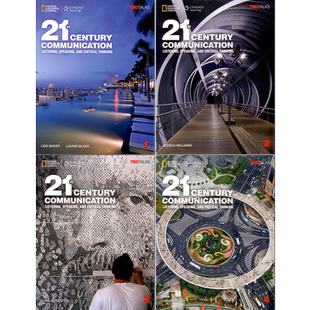 原版进口 21st century communication 1/2/3/4/级 学生书带线上练习