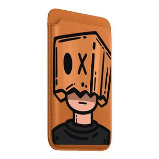 新款适用于苹果magSafe磁吸卡包iphone15promax皮革15卡套式14pro真皮质卡夹钱包配件插卡槽门禁卡一体直刷