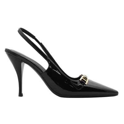 rose朴彩英同款马衔扣包头高跟鞋