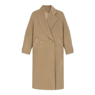 HONORE古月 镇店口碑王 高支进口澳毛不对称领型设计感廓形大衣