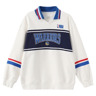 nbakids童装男女童百搭撞色翻领儿童卫衣时尚潮流K241TS806P