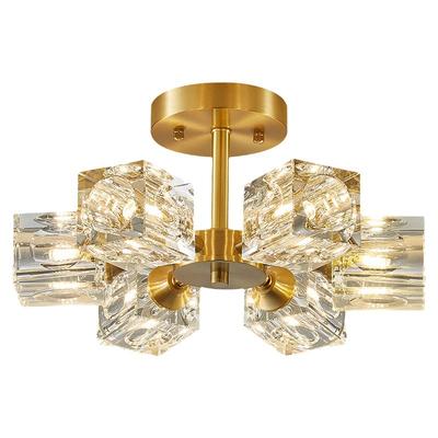 帕莎魔方水晶全铜灯体