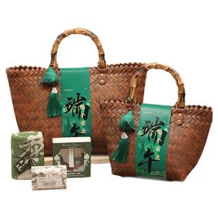 春节伴手礼篮中式年货收纳编织包传统节日乔迁生日宴回礼包装礼篮