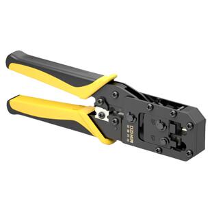 顶臻多功能网线钳 网络水晶头压线钳电话线听筒线网线双用三用压剥剪钳子8P6P接线工具 省力工程级DZ-HT318