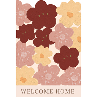 花朵花卉入户门竖版地垫可擦免洗pvc进门地毯可裁剪门口耐磨脚垫