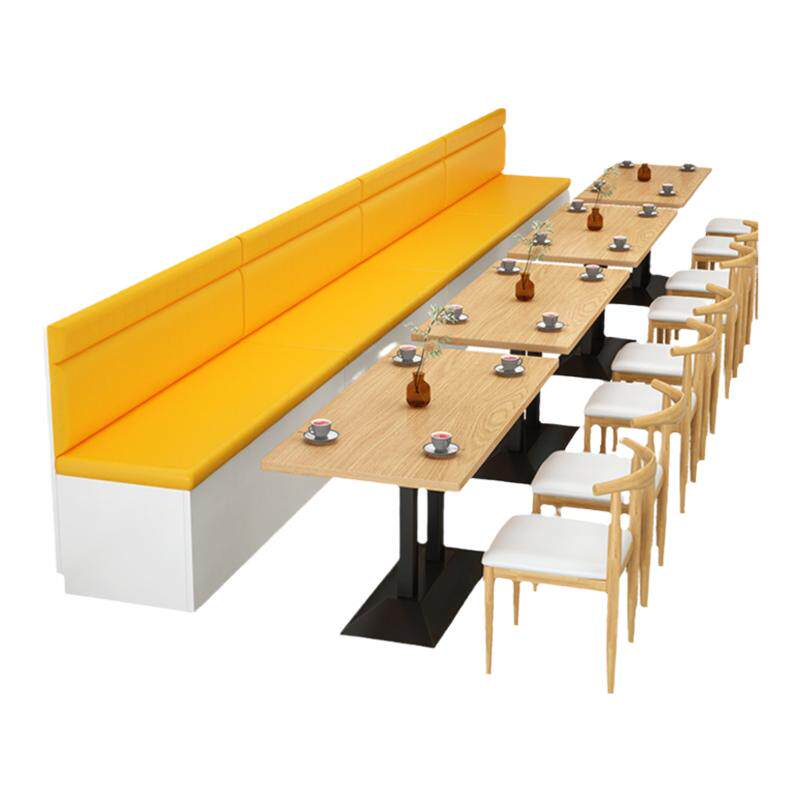 奶茶店定制卡座沙发座椅组合靠墙实木卡座烧烤餐厅家用转角储物凳