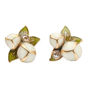 Fellala/翡拉拉「十二生辰花」系列石榴花耳钉耳饰生日礼物送女友