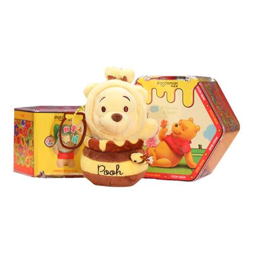 正版迪士尼盲盒史迪仔玩偶维尼熊挂件公仔草莓熊毛绒玩具礼物女生