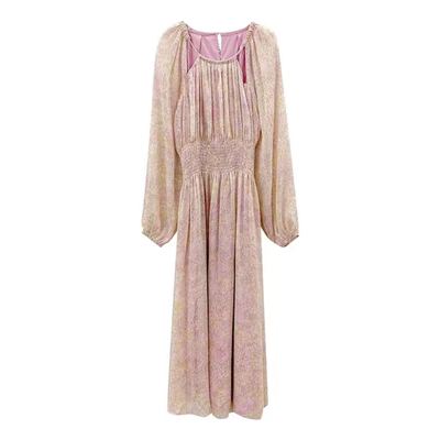 显瘦涤纶度假莫奈通勤绑带A型