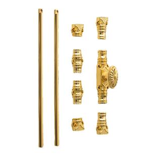 法式复古拉手美式衣柜门浴室柜书柜鞋柜天地锁欧式仿古长杆插销锁