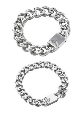 欧美嘻哈钛钢手链男1314情侣