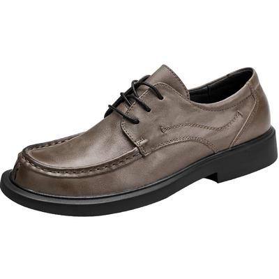 皮鞋春季透气2025新款真皮商务