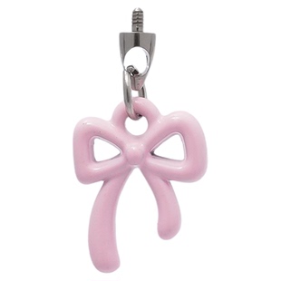 心美眼高耳骨位恶魔吊坠F136医学钛合金少女心甜美蝴蝶结可爱耳钉