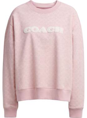 COACH/蔻驰奥莱女士经典标志圆领上衣休闲长袖棉质卫衣