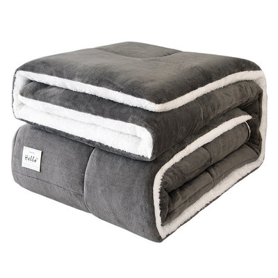 冬被双人牛奶绒羊羔绒被子2025冬季双面加绒被芯棉被冬天加厚保暖